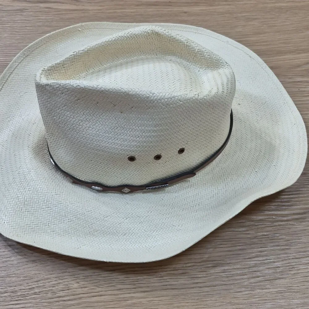 STETSON Grant 10X Cowboy Western Hat Embroidered Adult Medium Village Vented